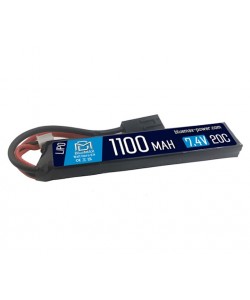 Аккумулятор BlueMAX Li-Po 7.4V 1100mah 20C Stick, 102x21x10 мм