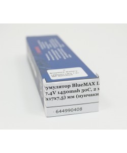 Аккумулятор BlueMAX Li-Po 7.4V 1450mah 30C Nunchuck, 2x (115x17x8) мм