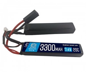 Аккумулятор BlueMAX Li-Po 7.4V 3300mah 30C Nunchuck, 2x (128x21x19) мм