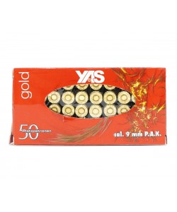 Патрон светозвукового действия 9 мм P.A.K. Gold Blank (YAS) 50 штук