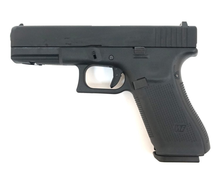 Страйкбольный пистолет WE Glock-17 Gen.5, сменные накладки (WE-G001VB-BK)