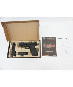 Страйкбольный пистолет WE Glock-17 Gen.5, сменные накладки (WE-G001VB-BK)