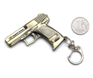 Брелок Microgun S пистолет HK USP 45 (Gold edition)