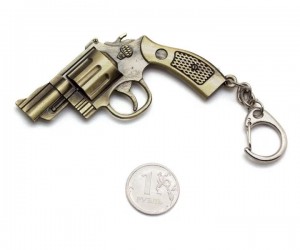 Брелок Microgun S револьвер Smith and Wesson M36 (Gold Edition)