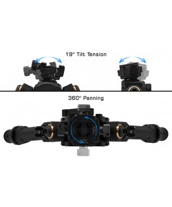 Сошки UTG PRO TBNR, Weaver/Picatinny, вращающаяся наклонная база, 18,6–23,1 см