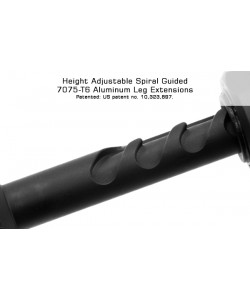 Сошки UTG PRO TBNR, Weaver/Picatinny, вращающаяся наклонная база, 18,6–23,1 см