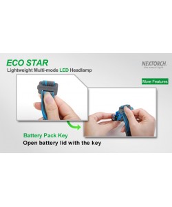 Налобный фонарь NexTORCH ECO-STAR (черный), 30 люмен, 4 режима