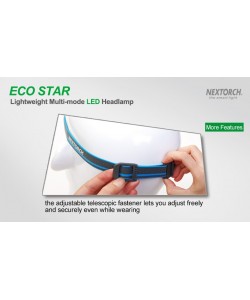 Налобный фонарь NexTORCH ECO-STAR (черный), 30 люмен, 4 режима
