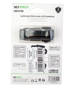Налобный фонарь NexTORCH ECO-STAR (черный), 30 люмен, 4 режима