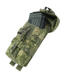 Подсумок Wartech MP-108 «Ратник» под 2 магазина АК-серии, закрытый (цифра EMP)