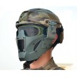 Маска на нижнюю часть лица для крепления к шлемам Fast Tactical Warrior (Olive) - фото № 4