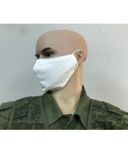 Защитная маска многоразовая 2-слойная (белая) 3 шт.