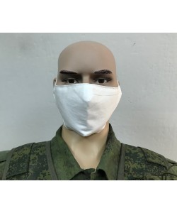 Защитная маска многоразовая 2-слойная (белая) 3 шт.