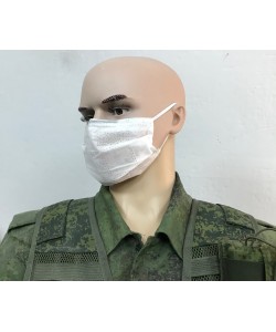 Защитная маска одноразовая 3-слойная (белая) 10 шт.