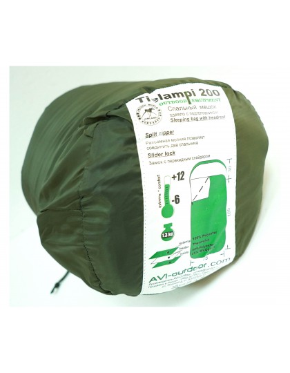 Спальный мешок AVI-Outdoor Tielampi 200 EQ (215x75 см, -6/+12 °С)
