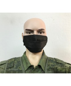 Защитная маска одноразовая 3-слойная (черная) 10 шт.