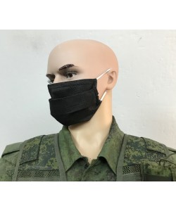Защитная маска одноразовая 3-слойная (черная) 10 шт.
