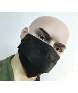 Защитная маска одноразовая 3-слойная (черная) 10 шт.