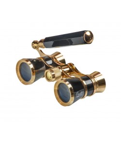 Бинокль театральный Veber Opera БГЦ 3x25 лорнет, черный/золотой