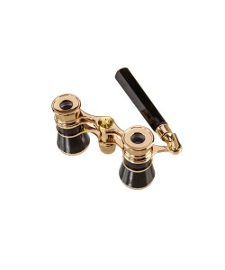 Бинокль театральный Veber Opera БГЦ 3x25 лорнет, черный/золотой