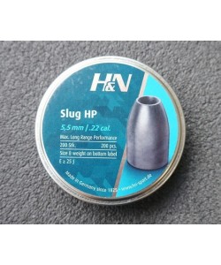 Пули полнотелые H&N Slug HP 5,5 мм, 1,36 г (21 гран) 200 штук