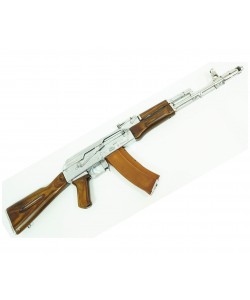 Макет учебный автомат Калашникова АК-74 (ММГ, хромированный, дерево)
