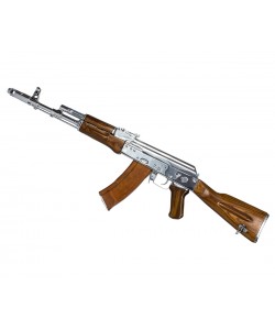 Макет учебный автомат Калашникова АК-74 (ММГ, хромированный, дерево)