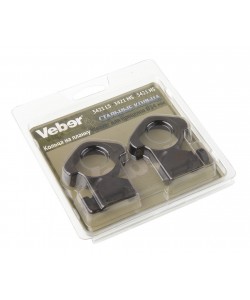 Кольца 34 мм Veber 3421 MS (средние, стальные) на Weaver