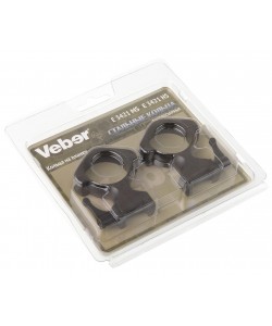 Кольца 34 мм Veber E 3421 HS (высокие, стальные) на Weaver, быстросъемные