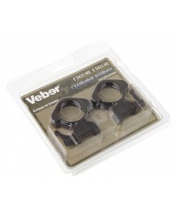 Кольца 34 мм Veber E 3421 MS (средние, стальные) на Weaver, быстросъемные