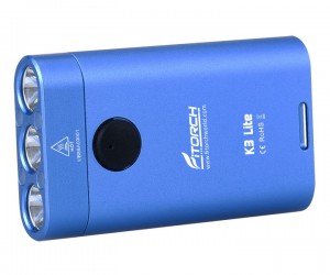 Фонарь-брелок FiTorch K3 Lite (USB зарядка, 3 светодиода, 550 лм) синий