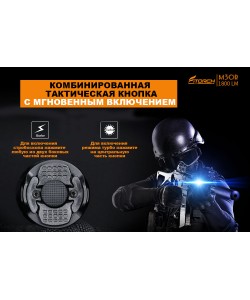Фонарь FiTorch M30R тактический (USB зарядка, Power Bank, 1800 лм)