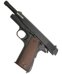 Страйкбольный пистолет KJW Colt M1911A1 TBC Gas GBB, удлин. ствол