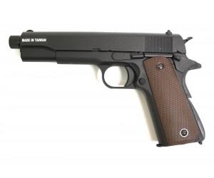 Страйкбольный пистолет KJW Colt M1911A1 TBC Gas GBB, удлин. ствол