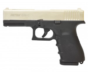 Охолощенный СХП пистолет Retay G19C (Glock) 9mm P.A.K Satin