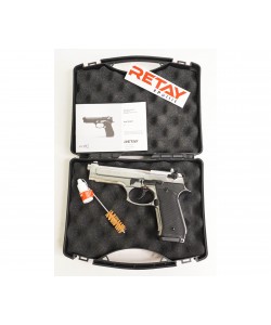 Охолощенный СХП пистолет Retay MOD92 (Beretta) 9mm P.A.K Nickel