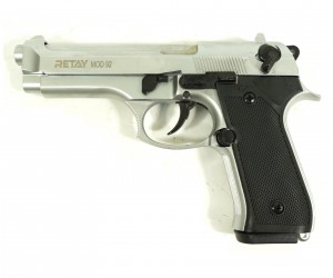 Охолощенный СХП пистолет Retay MOD92 (Beretta) 9mm P.A.K, хром