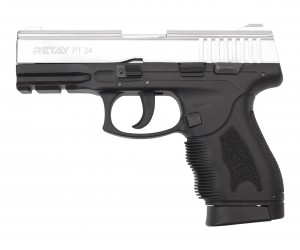 Охолощенный СХП пистолет Retay PT24 (Taurus) 9mm P.A.K, никель