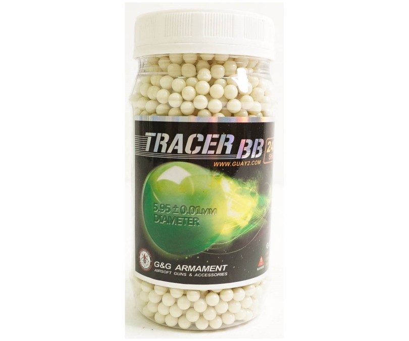 Шары трассерные G&G Tracer 0,28 г, 2400 штук (зеленые) G-07-245