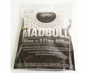 Шары для страйкбола Madbull 0,25 г, 4000 штук (1 кг, белые)