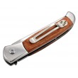 Нож автоматический Ножемир «Чёткий Расклад» A-122W Garm (дерев. рукоять) - фото № 2