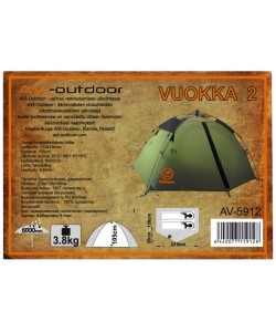 Палатка-автомат 2-местная AVI-Outdoor Vuokka 2 grey, 210x130x105 см (5911)