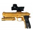 Пистолет бластер AngryBall M92 (Beretta) Gold - фото № 6