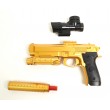 Пистолет бластер AngryBall M92 (Beretta) Gold - фото № 2