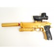 Пистолет бластер AngryBall M92 (Beretta) Gold - фото № 1