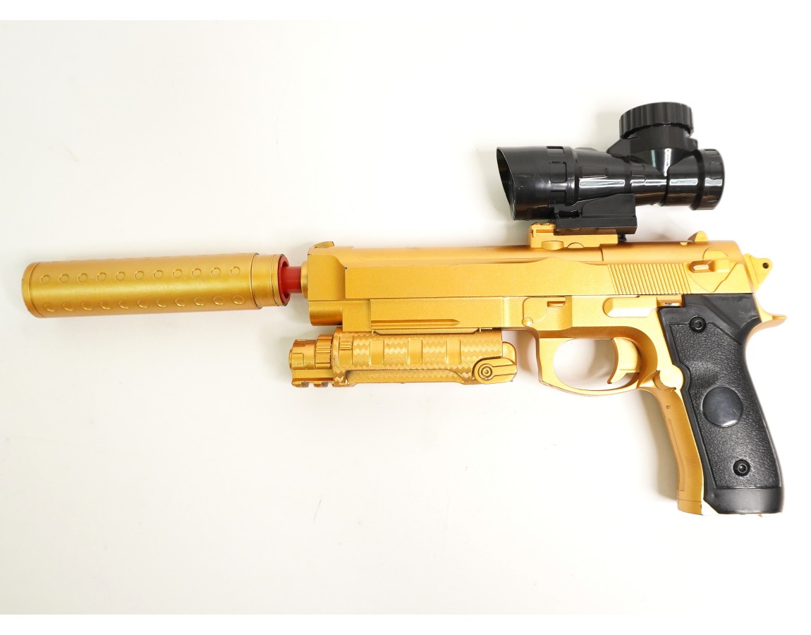 Пистолет бластер AngryBall M92 (Beretta) Gold