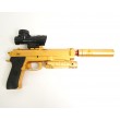 Пистолет бластер AngryBall M92 (Beretta) Gold - фото № 4