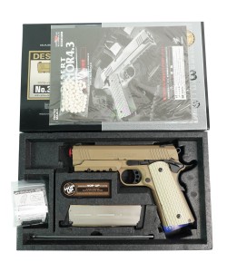 Страйкбольный пистолет Tokyo Marui Colt Hi-Capa 4.3 Desert Warrior GBB