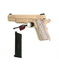 Страйкбольный пистолет Tokyo Marui Colt M45A1 Tan GBB
