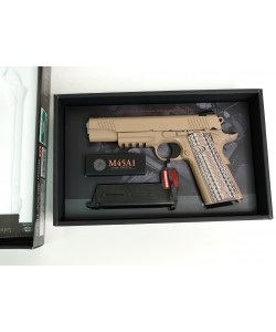 Страйкбольный пистолет Tokyo Marui Colt M45A1 Tan GBB